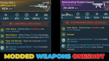 Borderlands 4 Modded Weapons Oneshot Weapons 2147483647 DPS PS5 XBOX & PC