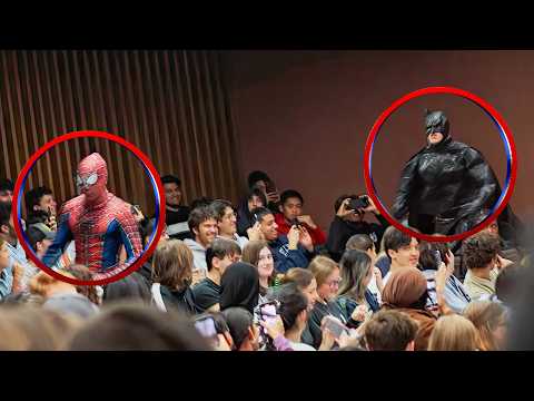 BATMAN VS. SPIDERMAN CLASS PRANK!!