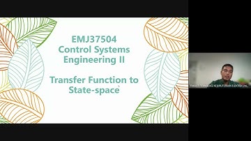 8. EMJ37504 Control Systems Engineering II Transfer Function to State Space