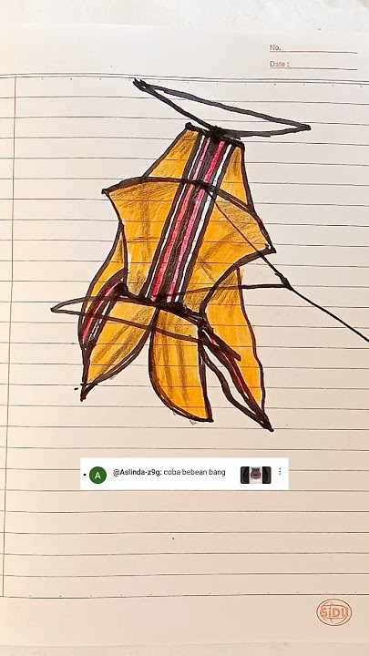 Drawing a Bebean Kite #kite #janggan #pecuk #kuir kite