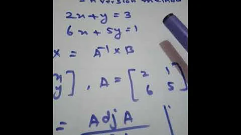 matrix inversion method.  class 9: chapter 1, exercise 1.6 Q1.