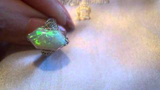 Opal Filigree Ring