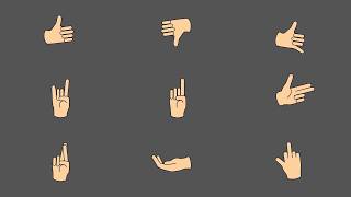 Free Hand Gestures Motion Icon Bundle (Ae, Pr)