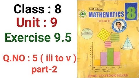 #Maths | Class : 8 | Unit No : 9 |Exercise : 9.5 Q. 5 ( iii to v ) |STBB|