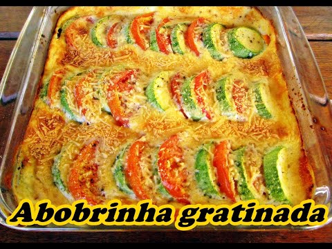 Vídeo: Abobrinha Gratinada Com Tomate