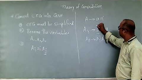 Greibach Normal Form -Left Recursion Examples by Prof. Vikas Nandgaonkar