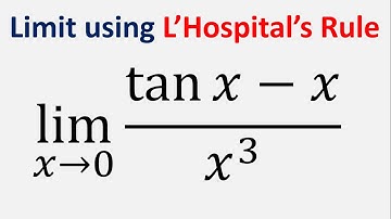 Evaluate the limit of (tan x - x)/x^3 as x approaches 0 using L’Hospital’s rule