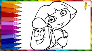 Drawing And Coloring Dora The Explorer Drawings For Kids