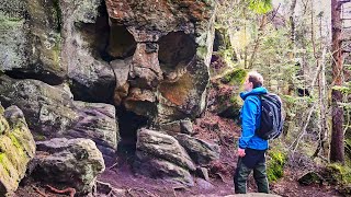 Skalna Czaszka przez Narożnik i Kopę Śmierci  Góry Stołowe. Silent Hiking.