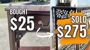 STENCIL BONE INLAY | FURNITURE FLIP for PROFIT