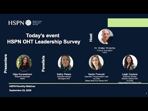 HSPN Webinar: Ontario Health Team Leadership Survey 2025
