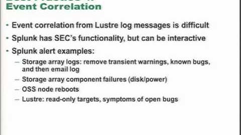 Best Practices for Scalable Administration of Lustre