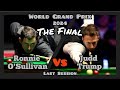 Ronnie osullivan vs judd trump  world grand prix snooker 2024  final  last  full session live