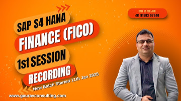 SAP S/4 HANA FICO Session 1 Recording | New batch started 11 Jan 2025 | Call us: +91 91583 97940