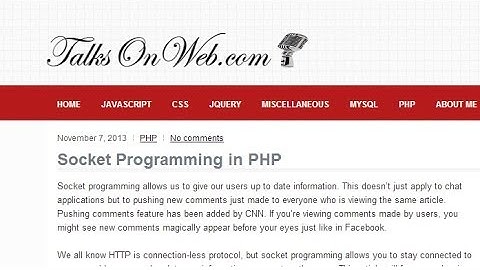 Socket Programming in PHP - Part 2