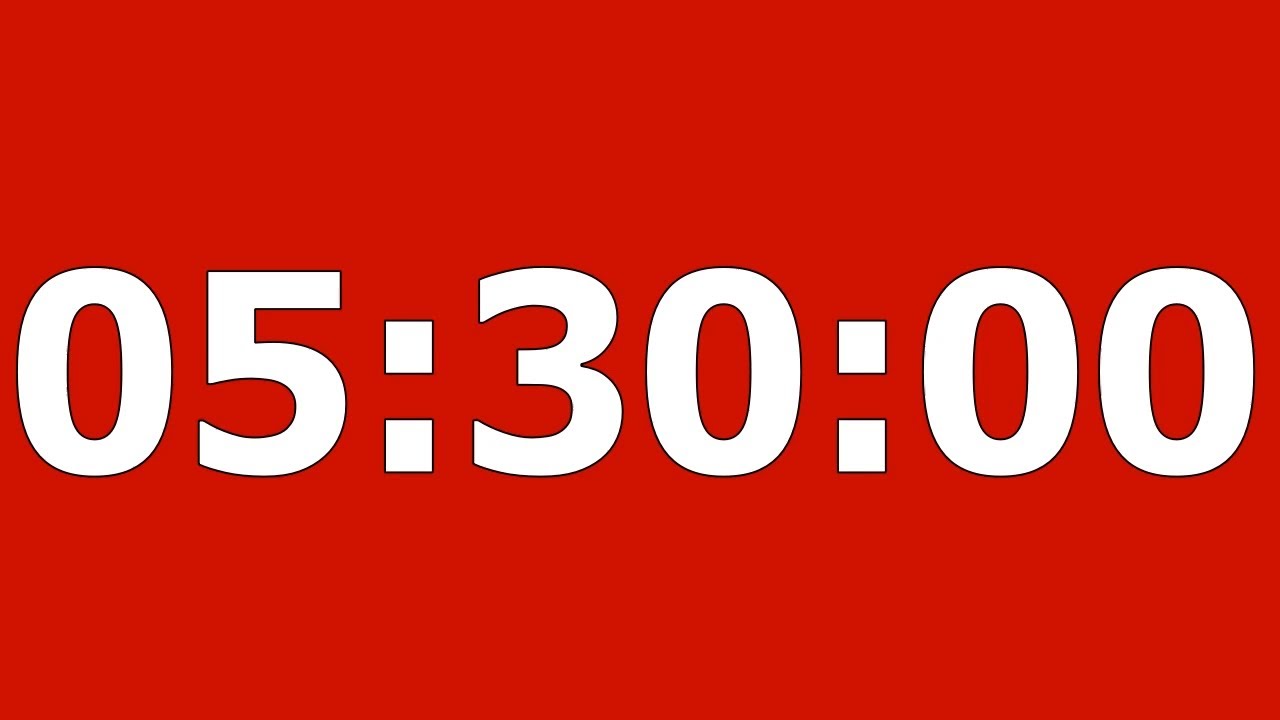 5 hour 30 minute dark red timer