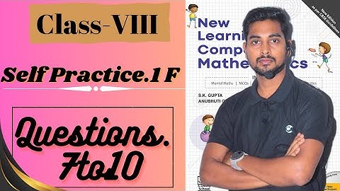 Rational Number class-8 New learning Composite Mathematics  || Self Practice-1F || #skgupta
