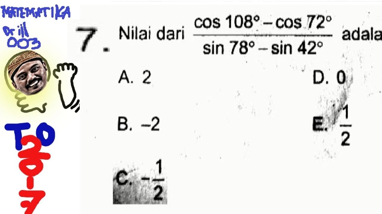 Un Sma Matematika 2017 Prediksi Pembahasan No 7 Trigonometri