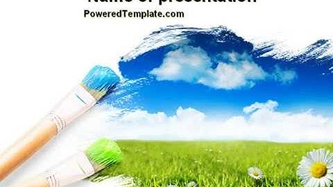 Painting Summer PowerPoint Template by PoweredTemplate.com