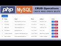 PHP and MySQL with CRUD Operations: Create, Read, Update, Delete