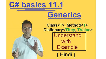 c# basics 11.1 | Generics | Hindi | How to create Generics with example