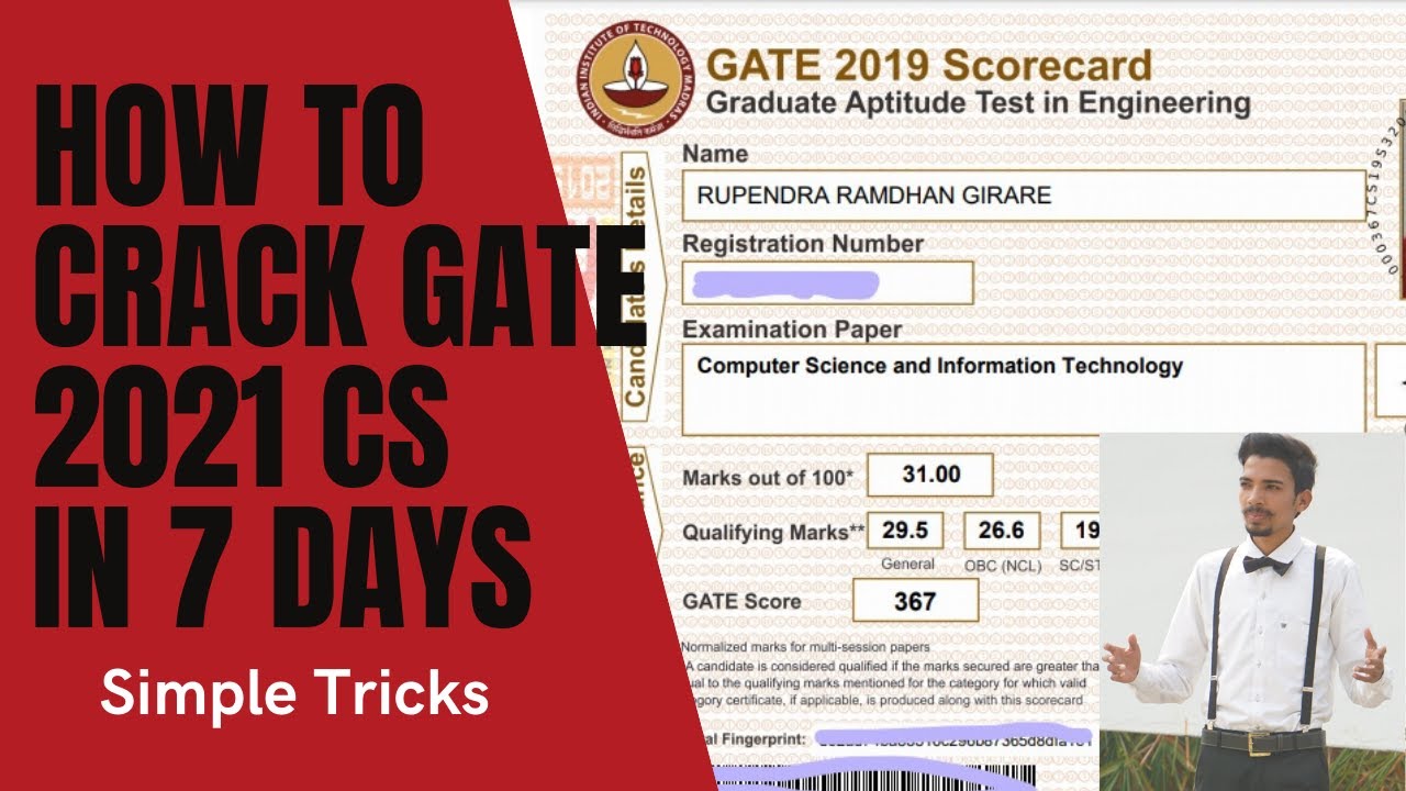 How To Crack GATE 2021 (In Just 7 Days)!!!!! | Rupendra Girare | GATE CSE & IT |