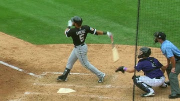 CWS@COL: Sanchez clubs a two-run shot to right-center