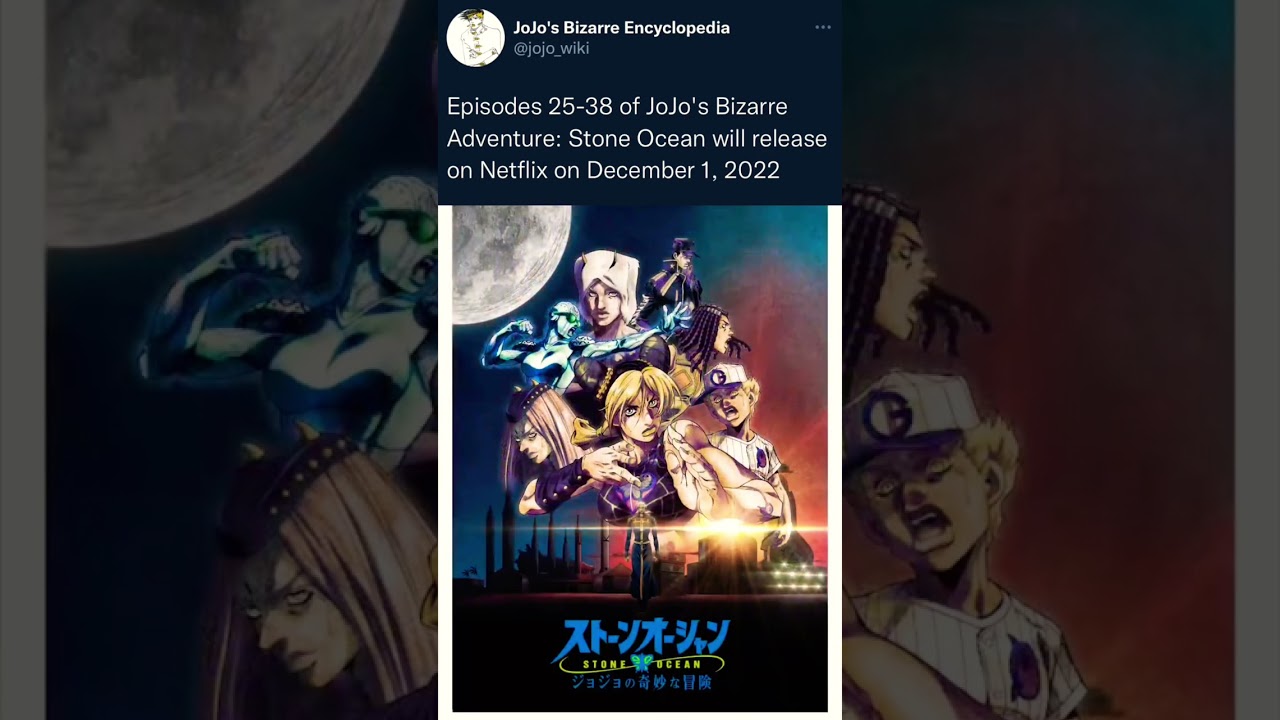 The Final Part of Stone Ocean Will Release on December 1, 2022