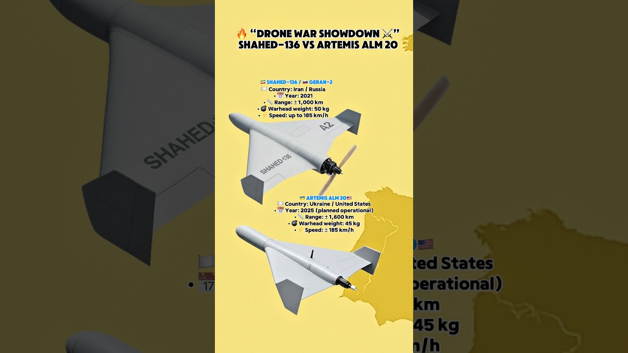 Drone War Showdown: Shahed-136 vs Artemis ALM 20 ✈️🔥