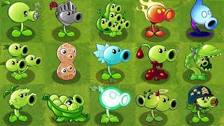 All Pea Plants PowerUp! in Plants Vs Zombies 2