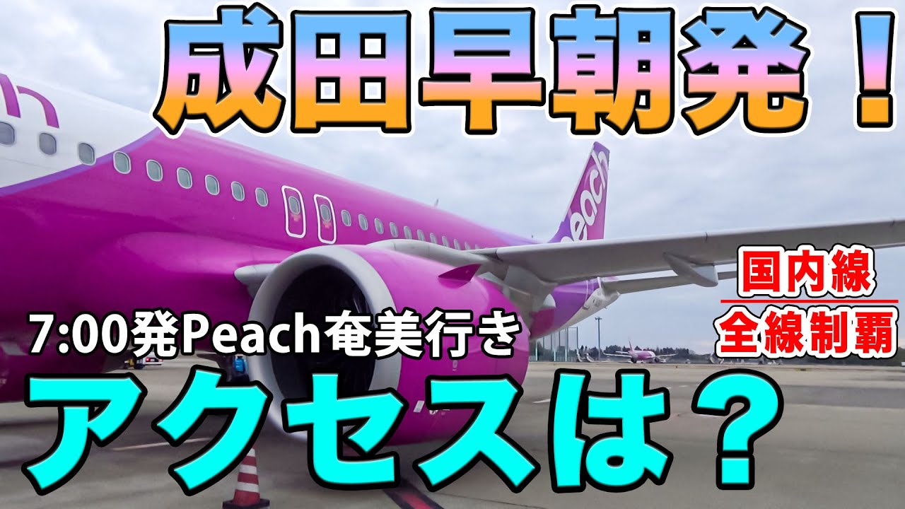 【国内線制覇#167】早朝に成田発！アクセスさえなんとかなれば安くて便利なPeach奄美大島行き！