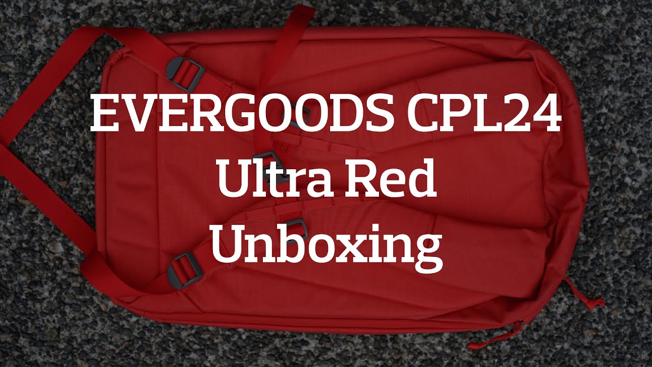 EVERGOODS CPL24 Civic Panel Loader 24L Backpack Ultra Red Unboxing  Preview