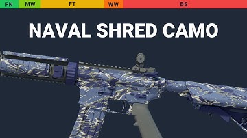 M4A4 Naval Shred Camo - Skin Float And Wear Preview