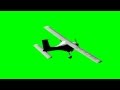 Light propeller aircraft cessna on green screen animated Extreme HD