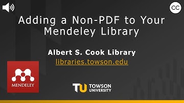 Adding a Non-PDF to Your Mendeley Library