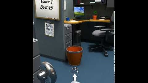 Paper Toss HD Free iOS Gameplay