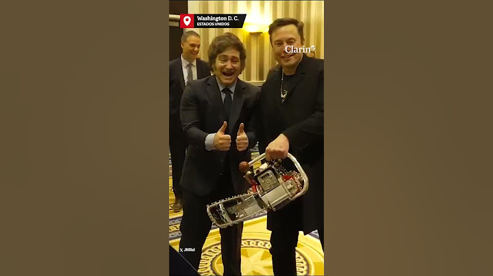 Milei le regaló una motosierra a Elon Musk