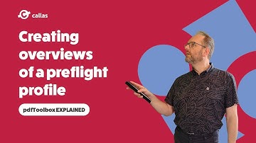Creating overviews of a preflight profile