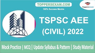 TSPSC AEE (CIVIL) Mock Practice 2022 | MCQ | Update Syllabus & Pattern | Study Material