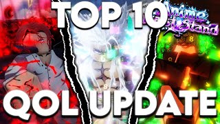 Top 10 Must Have Units In Anime Last Stand Quality Of Life Update!