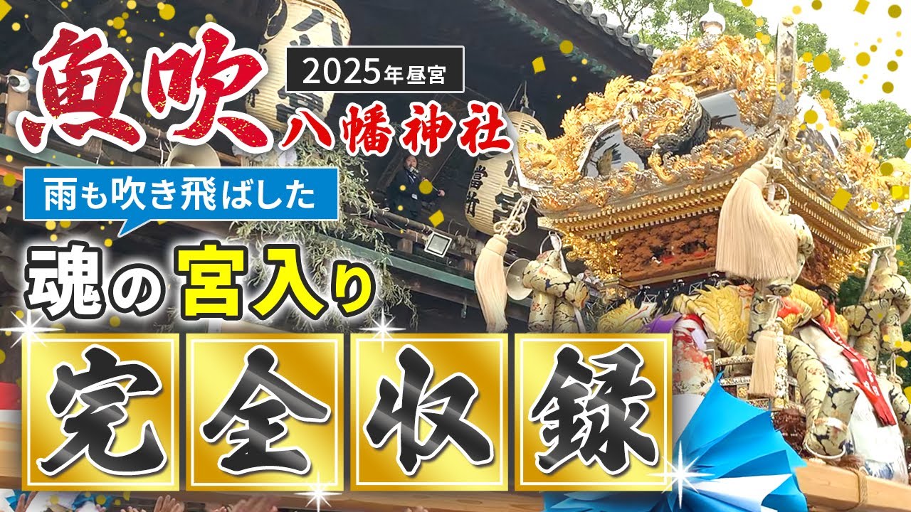 【播州姫路秋祭り最大級！】魚吹八幡神社 18台の屋台が練る宮入！完全収録 2025年昼宮