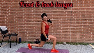 Forward & back lunges! Body weight legs exercise.