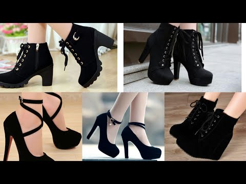 Buy Shoetopia Women Solid Black Heels Online