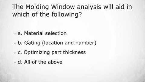 Molding Window Analysis