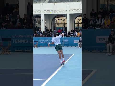 Watch T. Kokkinakis Serving In Slow Motion At Bahrain ATP Challenger 125 On The Final When He Wins