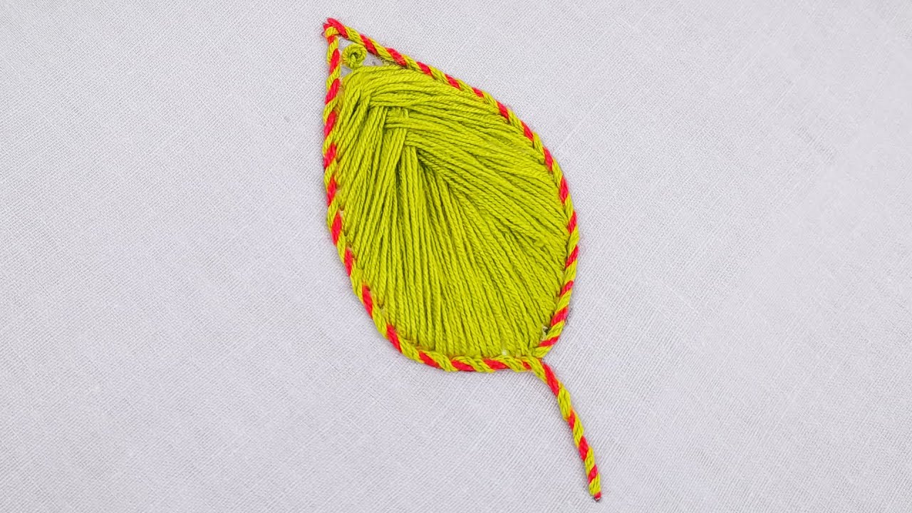 Hand embroidery! Easy Leaf Hand Embroidery Stitches - YouTube