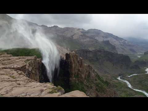 Cascada Invertida; Inverted Waterfall;  Region del Maule, Chile.