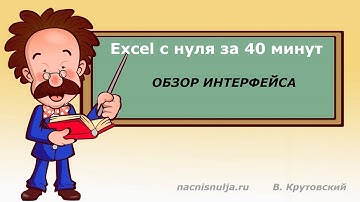 Excel с нуля за 40 минут Обзор интерфейса