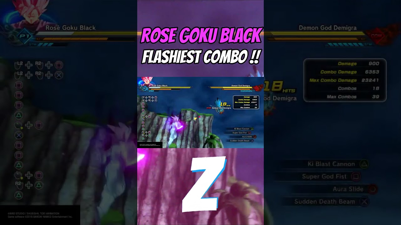 Rose Goku Black Flashiest Combo !! Dragon Ball Xenoverse 2