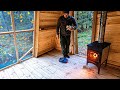 BULDING A-FRAME WITH GLASS WALL | PUT THE OVEN | TRANSFORMER CABIN | DIY